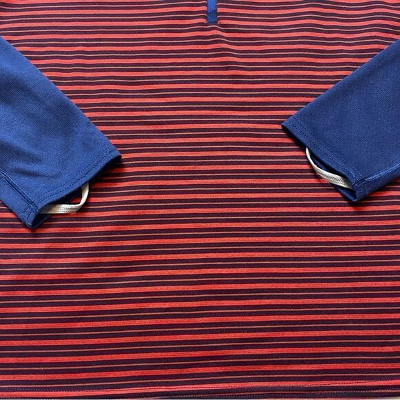 Patagonia Red and Blue Striped Capilene Mid Weight 1/2 Zip Pullover Size Medium - Picture 6 of 9